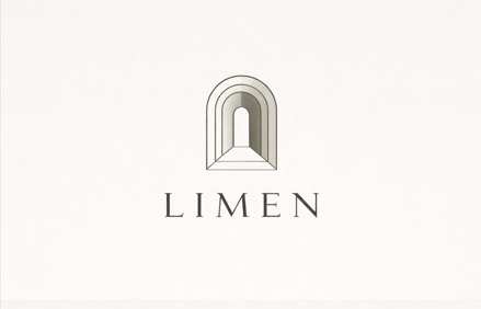 LIMEN wordmark and arch logomark on a soft cream background.
